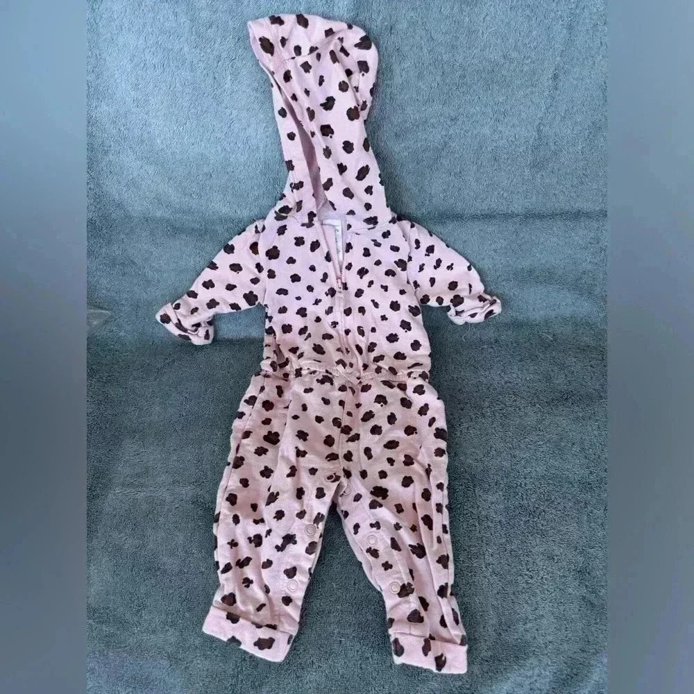Carter’s Jumpsuit Pink and Cheetah Print 6m